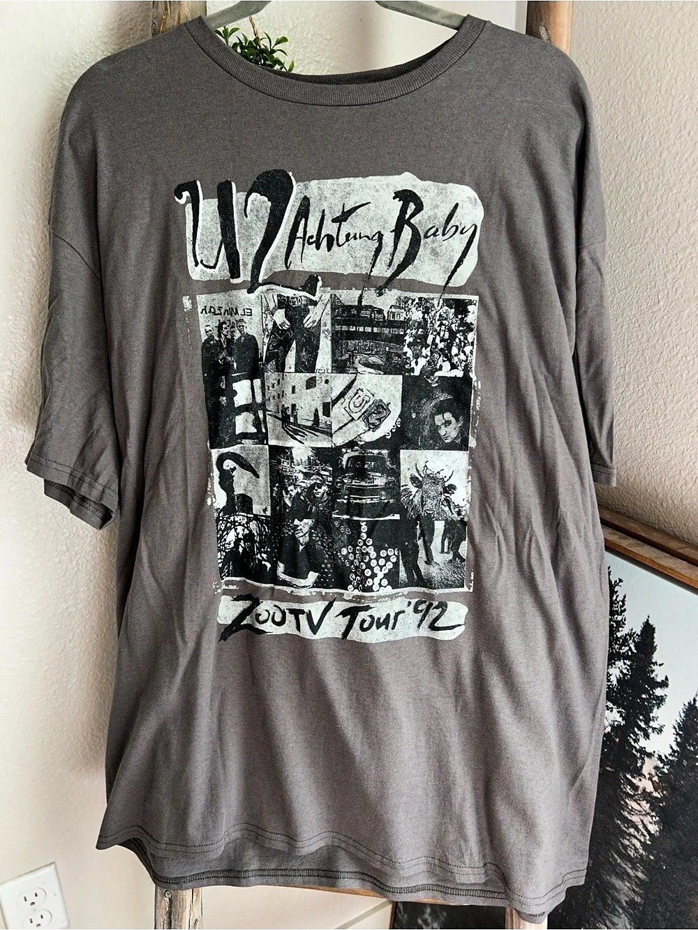 NWT U2 Achtung Baby Zoo Graphic T-Shirt Gray 2X